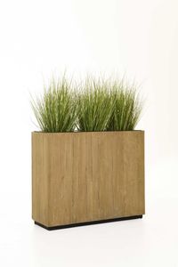 Pflanzkübel Raumteiler Recycling Holz "Elemento", Antik Braun