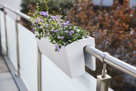 Balkonkasten Fiberglas "Balkona Classic", Weiß 60x19x21,5 cm