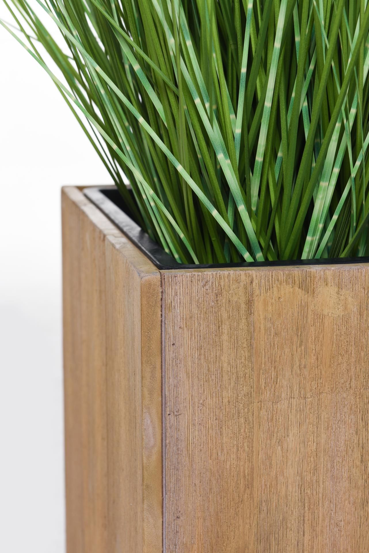 Pflanzkübel Blumenkübel Würfel Holz BLOCK - Hellbraun | 43x43x43 cm | 2025714543