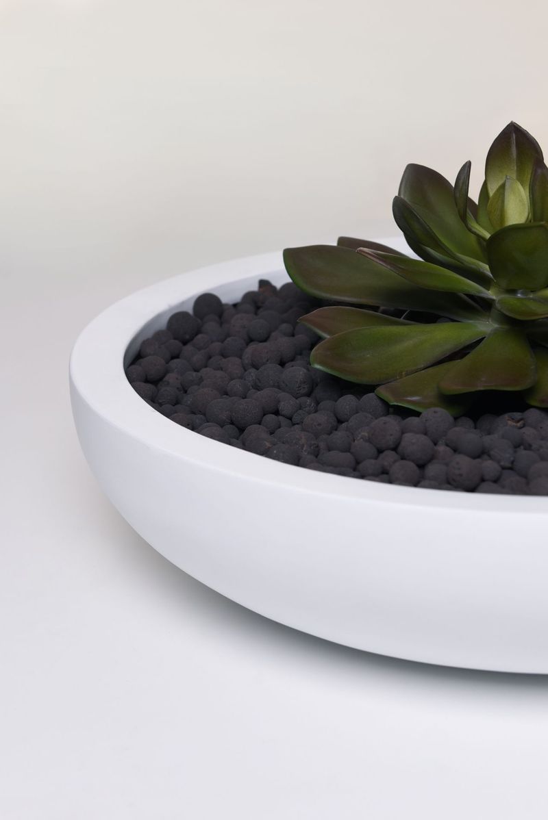 Pflanzschale Blumenschale Dekoschale Fiberglas PLANA weiß | 43x11 cm | 103021084411