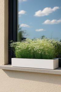 Blumenkasten Pflanzkasten Balkonkasten Fiberglas FLOBO Weiß Matt Blumenkasten Pflanzkasten Balkonkasten Fiberglas FLOBO Weiß Matt