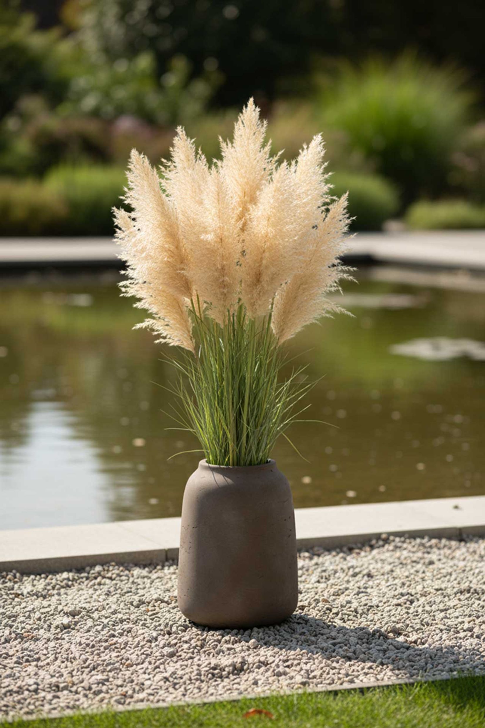 Tischvase MONTI Fiberglas 20x28 cm Braun