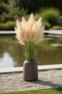 Tischvase MONTI Fiberglas 20x28 cm Braun