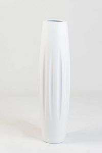 Bodenvase Fiberglas VERTIGA Weiß Matt 