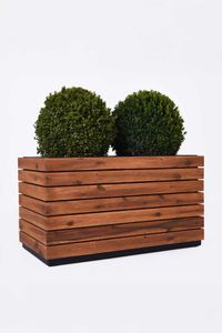 Pflanzkübel Pflanztrog Holz Akazie "Maxi", Braun