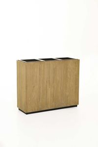 Pflanzkübel Raumteiler Recycling Holz "Elemento", Antik Braun