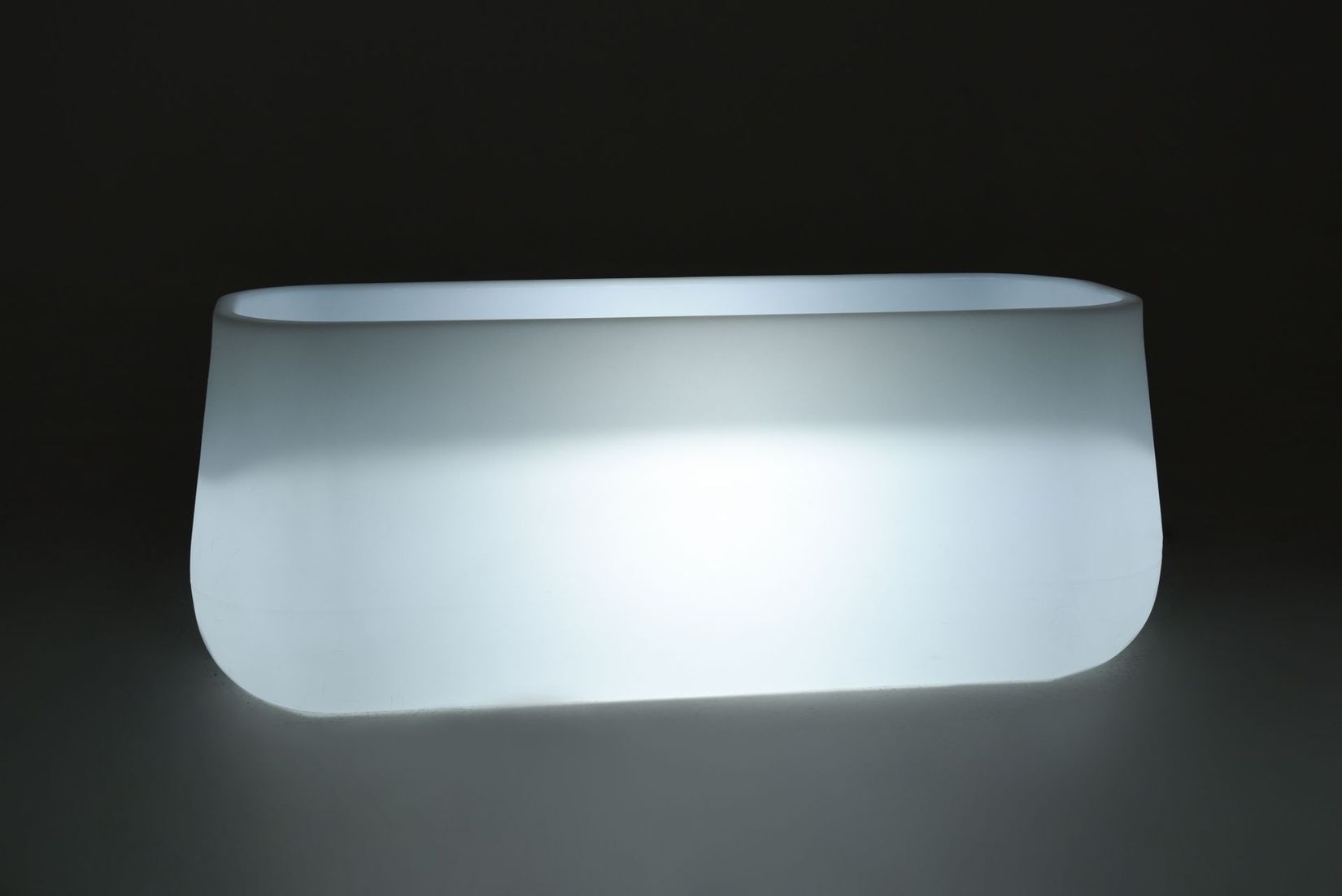 Pflanzkübel Pflanztrog beleuchtet LED Kunststoff Weiß VASCA