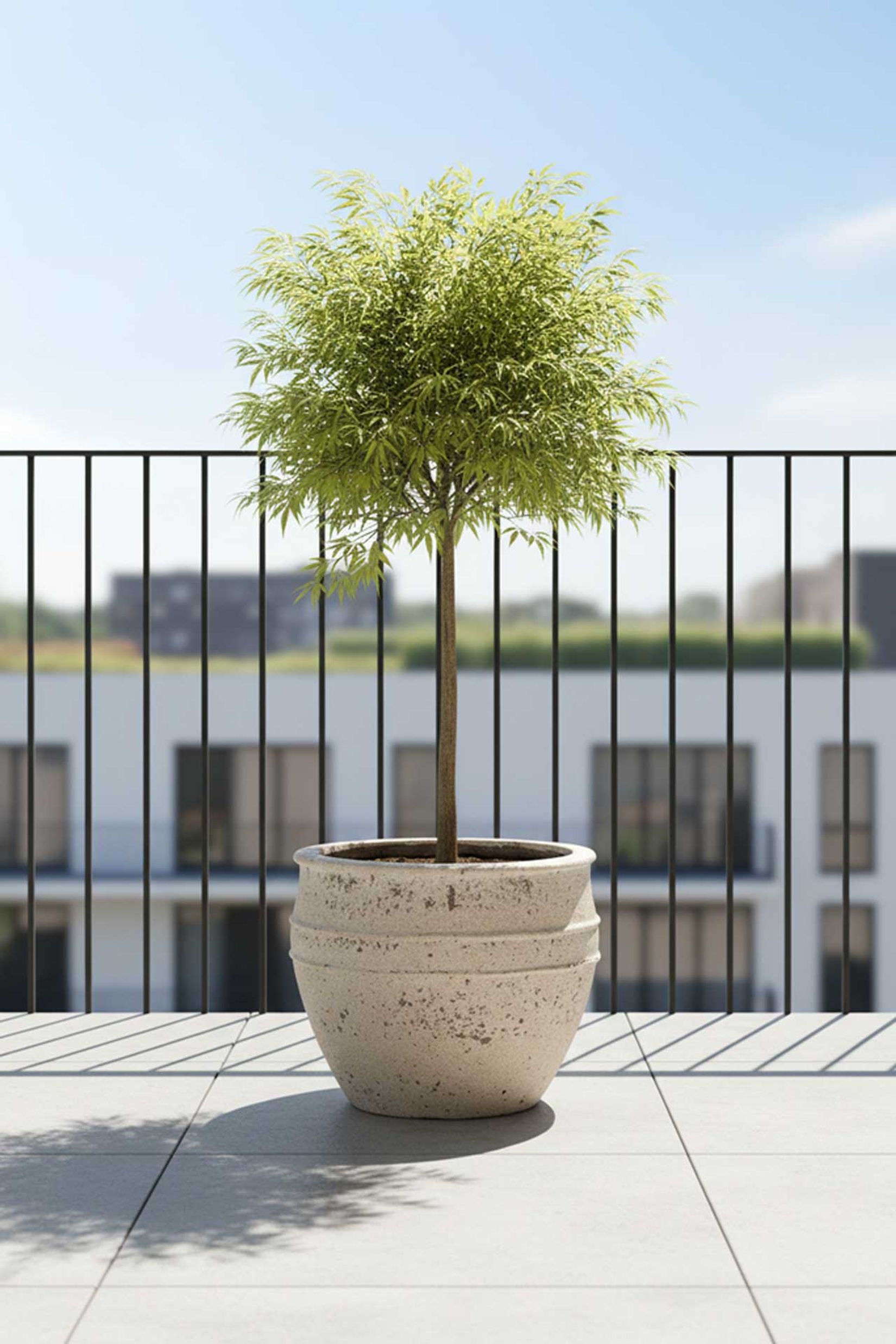 Blumentopf KALDERO Fiberzement 41x33 cm Beige