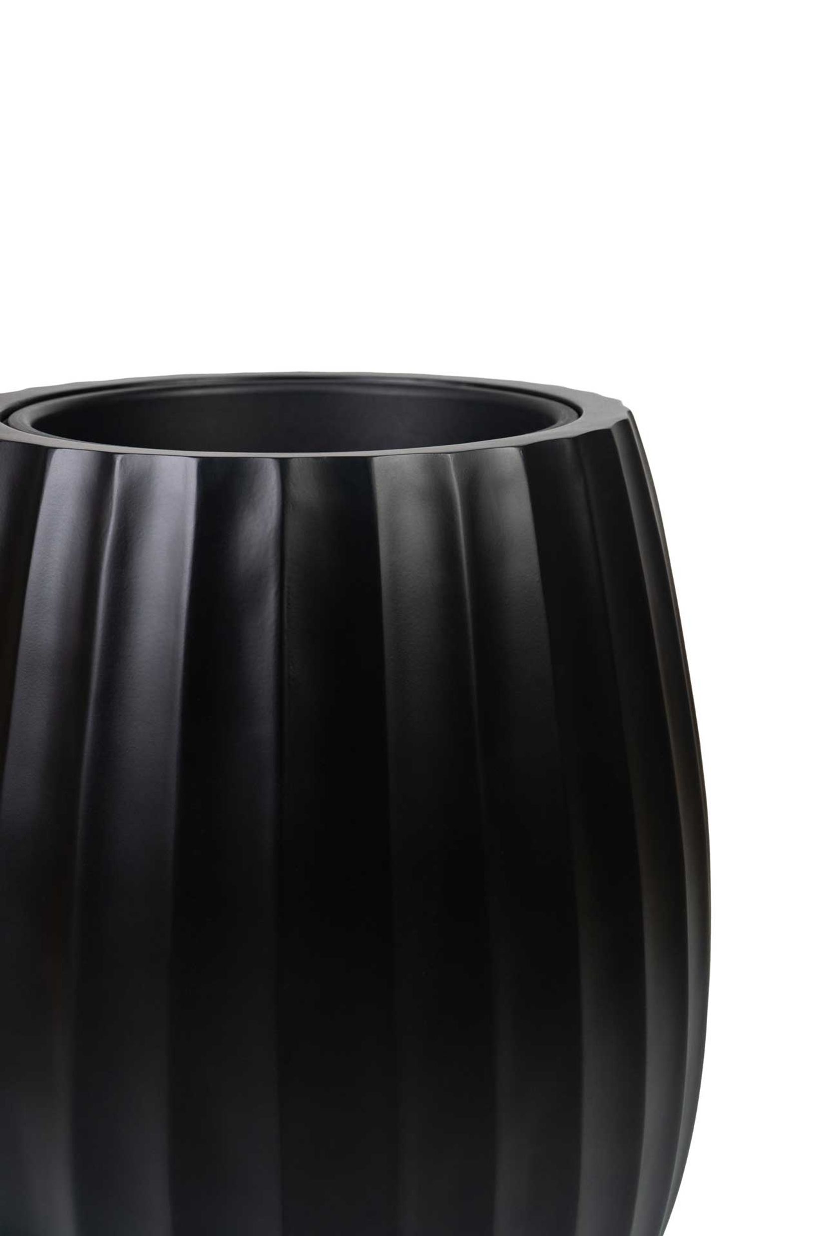 Blumentopf BALAO ARC Fiberglas 39x50 cm Schwarz Blumentopf BALAO ARC Fiberglas 39x50 cm Schwarz