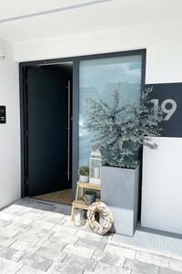 Pflanzkübel Blumenkübel Fiberglas "Block" Säule, Beton-Design, Grau Pflanzkübel Blumenkübel Fiberglas "Block" Säule, Beton-Design, Grau