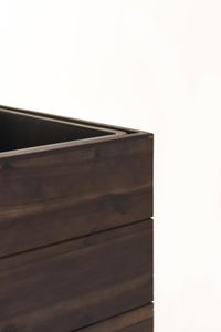 Pflanzkübel Blumenkübel Holz BLOCK Würfel mit Einsatz dunkelbraun