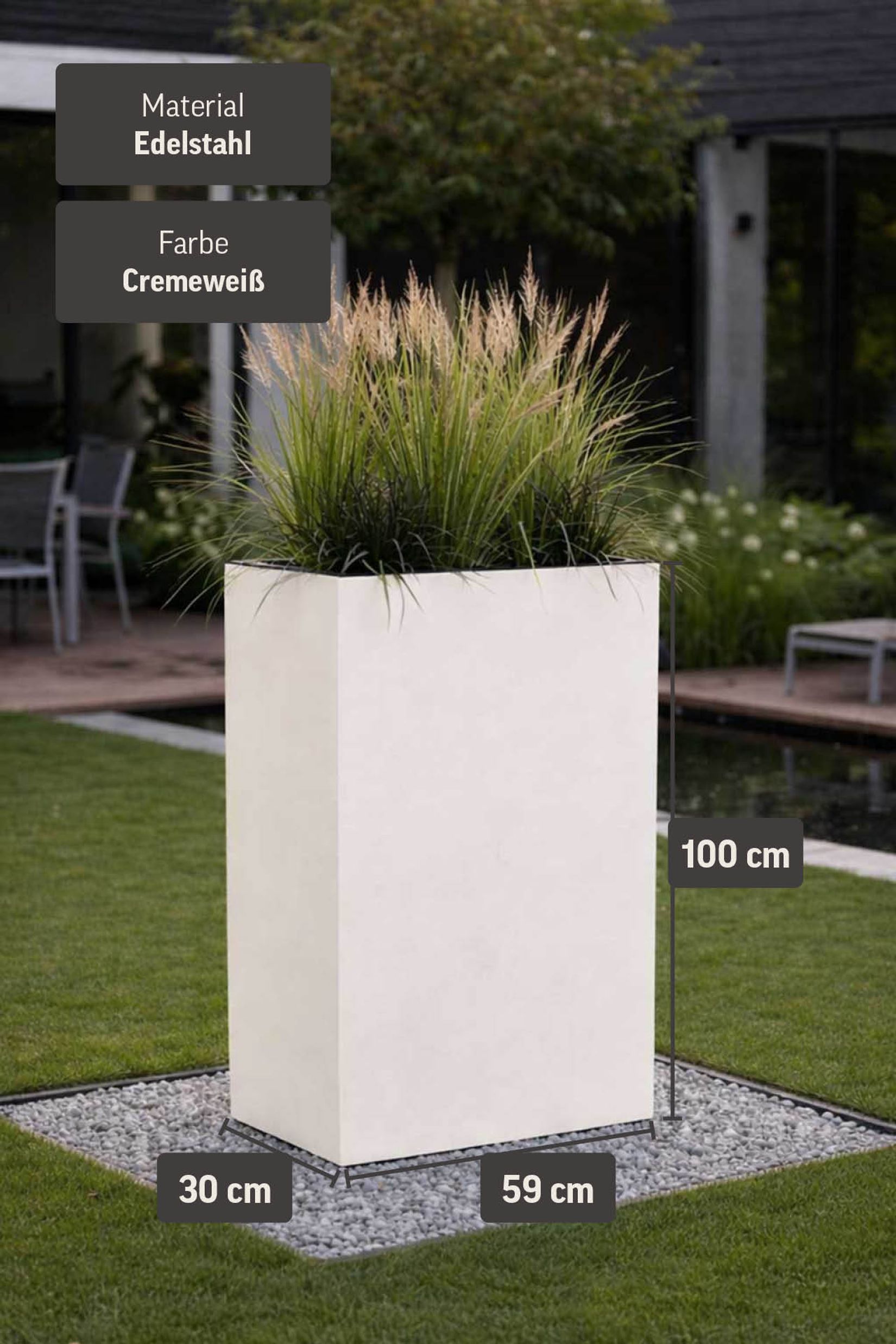 Raumteiler mit Rollen ELEMENTO pulverbeschichteter Edelstahl 59x30x100 cm Beige Raumteiler mit Rollen ELEMENTO pulverbeschichteter Edelstahl 59x30x100 cm Beige