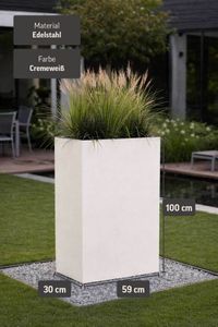 Raumteiler mit Rollen ELEMENTO pulverbeschichteter Edelstahl 59x30x100 cm Beige Raumteiler mit Rollen ELEMENTO pulverbeschichteter Edelstahl 59x30x100 cm Beige