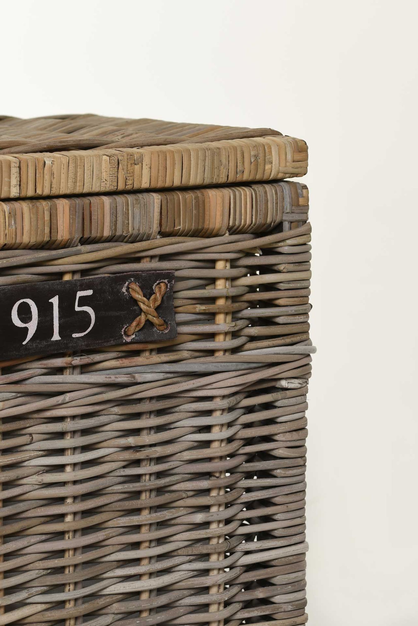 Wäschekorb CESTO Rattan 50x35x66 cm Grau Wäschekorb CESTO Rattan 50x35x66 cm Grau
