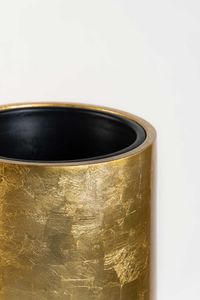 Pflanzgefäß Bodenvase SOLERIO Fiberglas Gold Hochglanz
