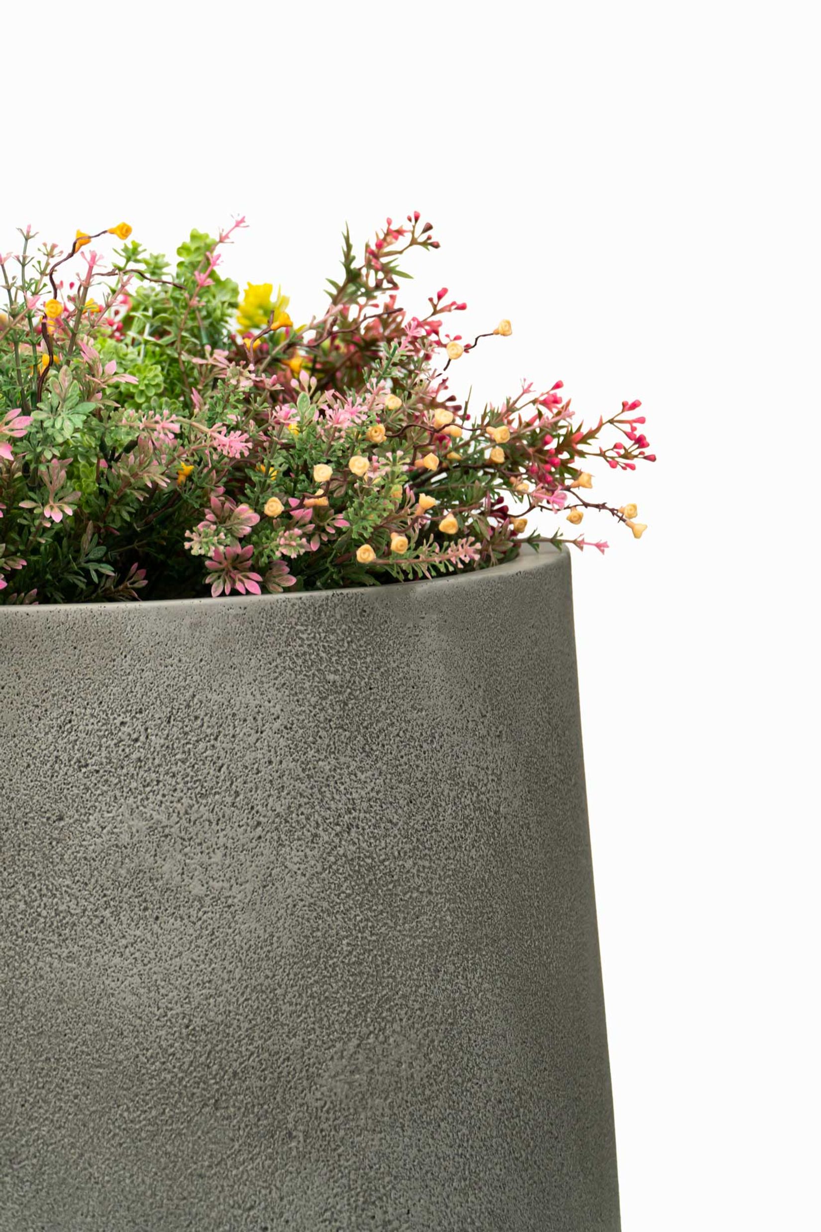 Pflanzkübel Blumenkübel Fiberglas NEXORA Vesuvgrau