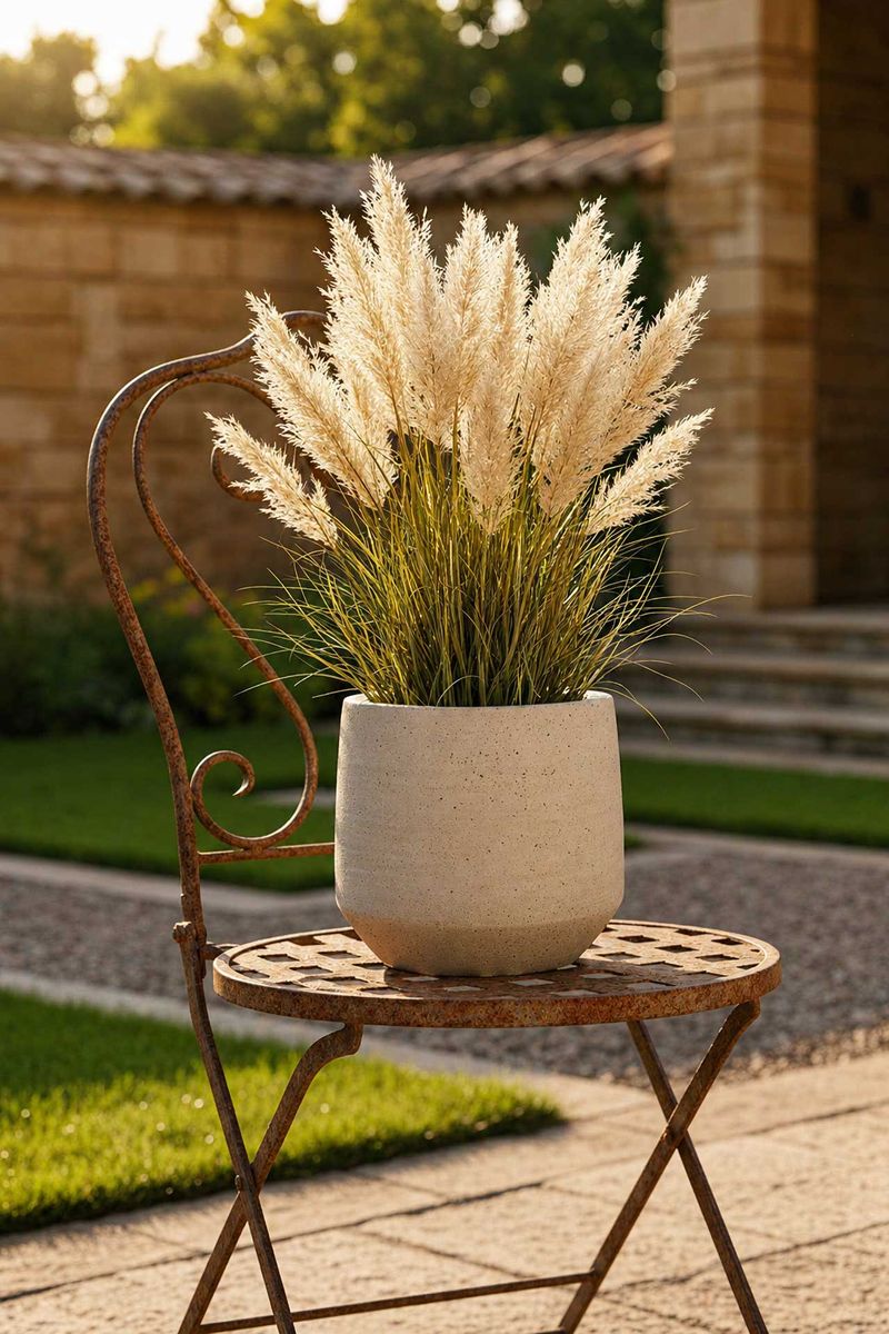 Pflanzkübel Blumentopf Fiberzement SASSO Dünenbeige | 32x28 cm | 310211031528