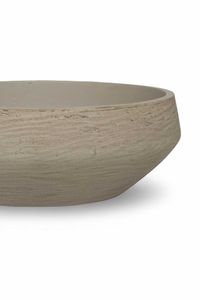 Pflanzschale Dekoschale Fiberglas SKRELLE Vulkanbeige