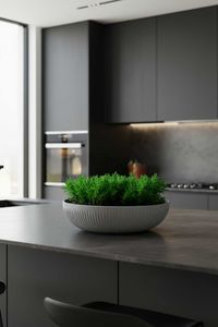 Pflanzschale Blumenschale Fiberglas PLANA Skandigrau