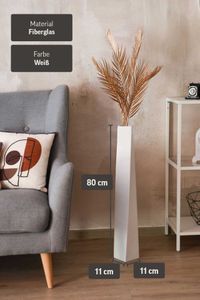 Kerzenständer Standkerzenhalter Fiberglas Weiß Matt HYDRON