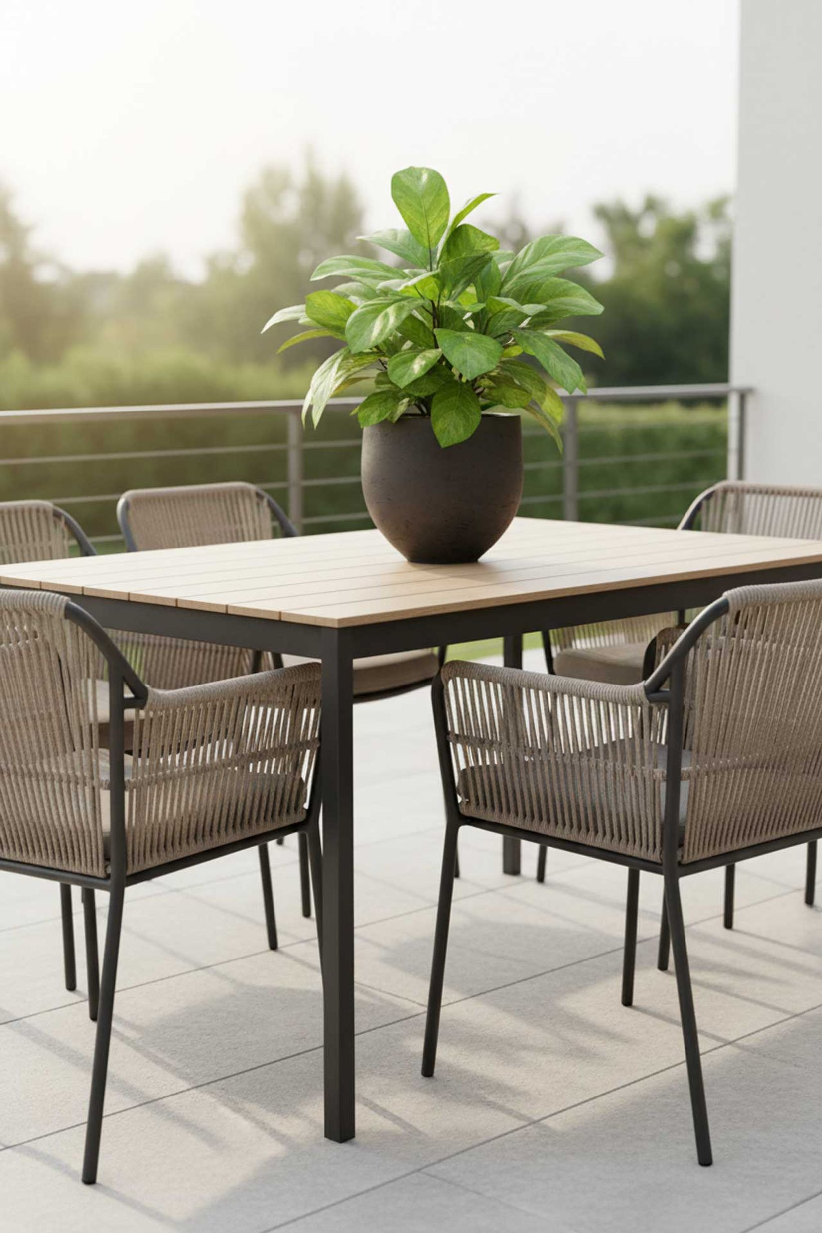 Pflanzkübel Blumentopf Fiberglas RAFIOT Anthrazit