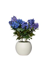 Kunstpflanze Hortensie im Topf Kunststoff HYDRANGA blau
