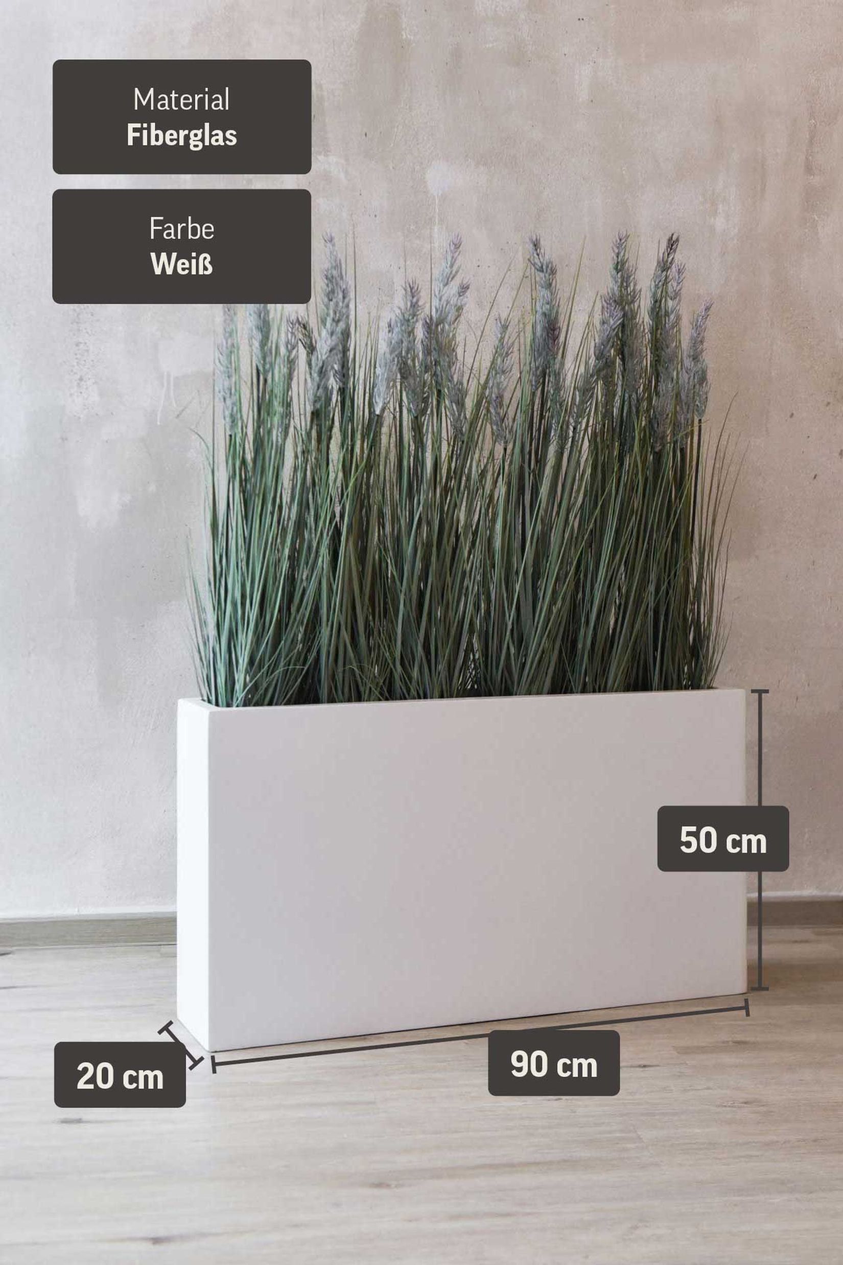 Pflanzkübel Raumteiler Fiberglas Weiß Matt ELEMENTO SLIM Pflanzkübel Raumteiler Fiberglas Weiß Matt ELEMENTO SLIM