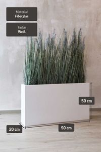 Pflanzkübel Raumteiler Fiberglas Weiß Matt ELEMENTO SLIM Pflanzkübel Raumteiler Fiberglas Weiß Matt ELEMENTO SLIM
