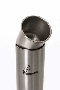 Standaschenbecher Standascher Edelstahl "Fumo", Gebürstet/Poliert