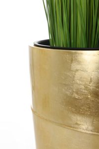Exklusiver Blumenkübel Pflanzkübel Fiberglas MOENA - Gold Hochglanz