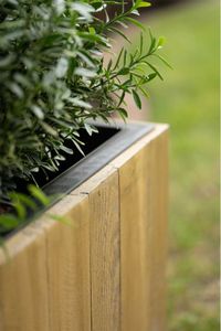 Pflanzkübel Pflanztrog Recycling Holz "Maxi", Antik Braun
