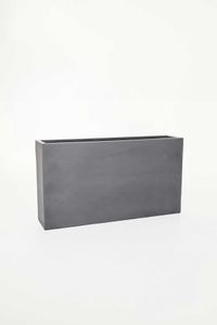 Pflanzkübel Raumteiler Fiberglas Beton-Design Grau ELEMENTO SLIM