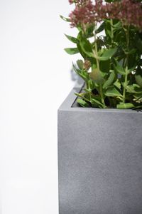 Pflanzkübel Blumenkasten mit Füßen Fiberzement "Mikano", Grau
