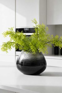 Dekovase CAZU Fiberglas 27x15x21 cm Silber