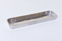 Tablett flach Dekoschale rechteckig Aluminium NIZZA Silber