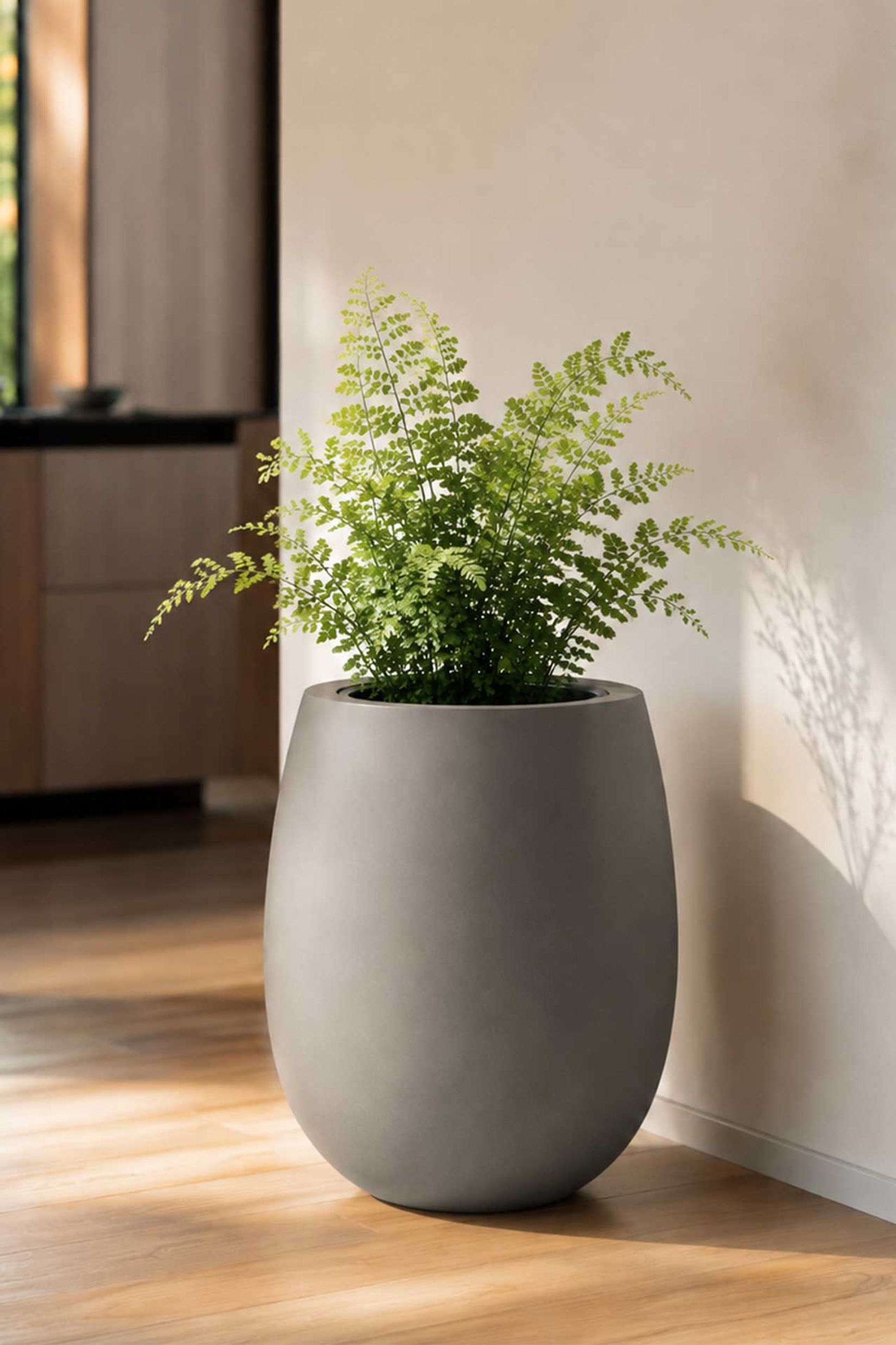 Blumentopf BALAO Fiberglas 40x50 cm Grau
