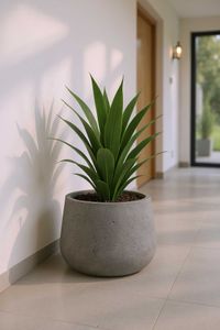 Pflanztopf Blumentopf Fiberglas GIRAR Vesuvgrau