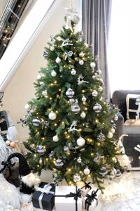Künstlicher Premium Weihnachtsbaum Nordmanntanne LED, 180 cm hoch