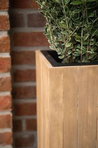 Pflanzkübel Raumteiler Recycling Holz "Elemento", Antik Braun