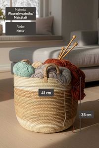 Korb DORMANTE Maisblatt Natur