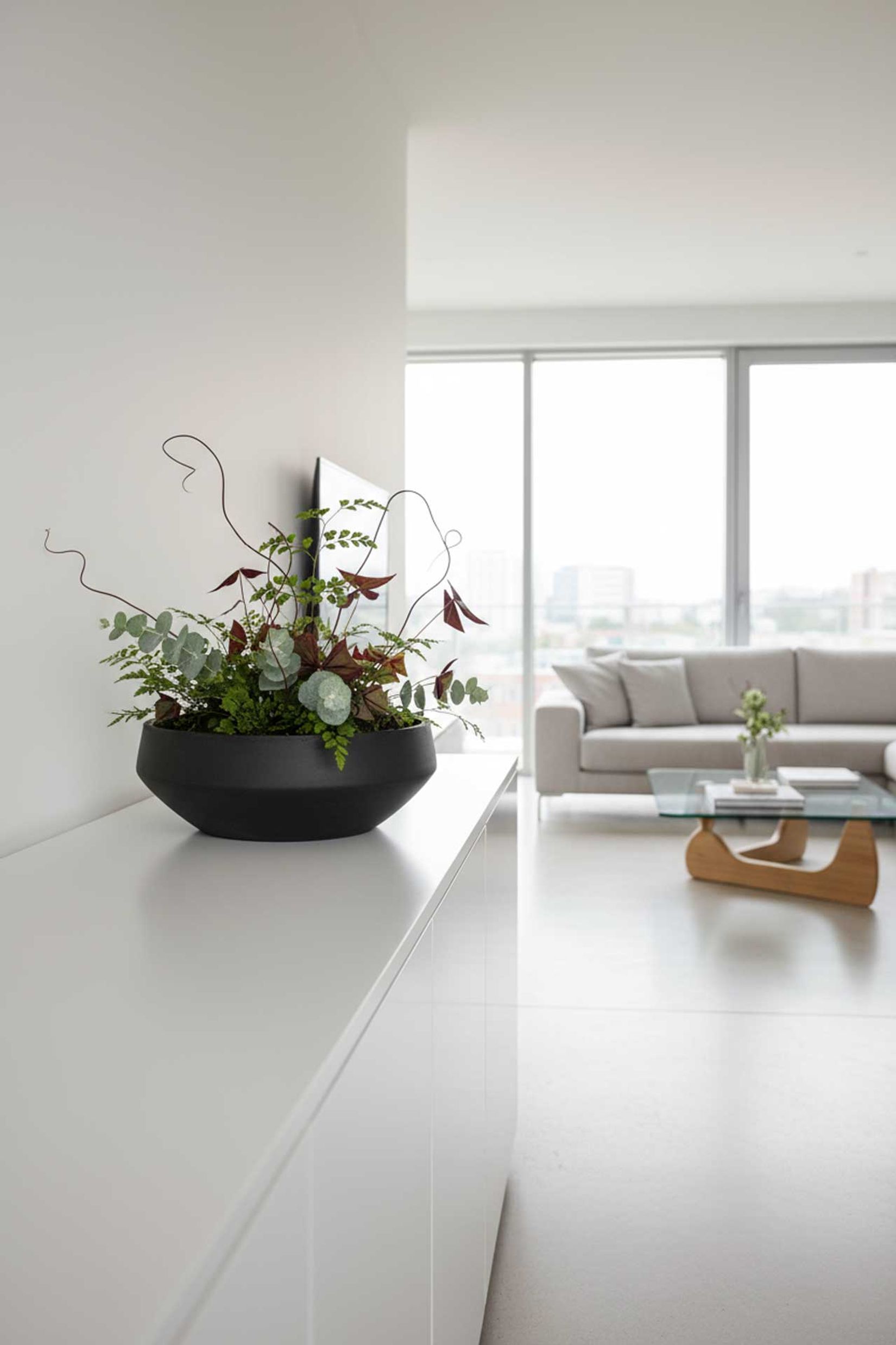 Pflanzschale Dekoschale Fiberglas SKRELLE Vulkangrau