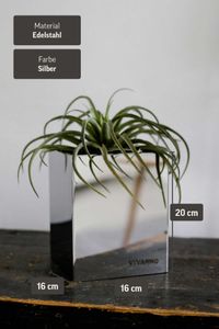 Pflanzkübel Blumentopf "Acento Cubico" Edelstahl poliert