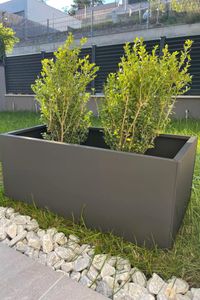 Pflanzkübel Pflanztrog Zink "Maxi", Anthrazit Pflanzkübel Pflanztrog Zink "Maxi", Anthrazit