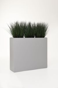 Pflanzkübel Raumteiler Fiberglas Lichtgrau ELEMENTO