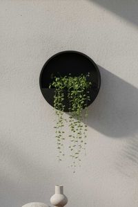 Wandtopf MURA Fiberglas 50x10 cm Schwarz