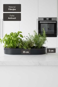 Pflanzschale Dekoschale Fiberglas SOLENA Anthrazit Pflanzschale Dekoschale Fiberglas SOLENA Anthrazit