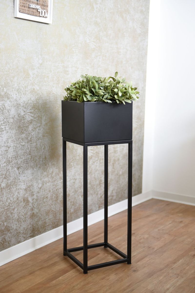 Blumentopf auf Ständer, mit Beinen ELEVATE SQUARE - Schwarz Matt | 100771032525