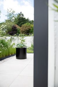 Pflanzkübel Blumentopf rund Aluminium NEW RONDO schwarz matt