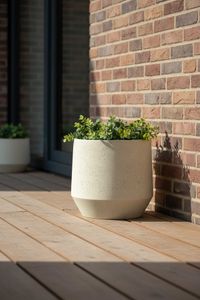 Blumentopf Pflanztopf Fiberglas NEXORA Vesuvcreme