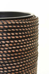 Pflanzkübel Rattan MACETA Schwarz Natur